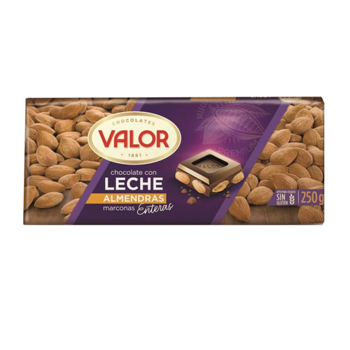 Chocolate con Leche y Almendras 250g Valor