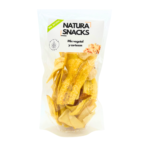 Chips de Plátano Mix con Cortezas 105g Natura Snacks