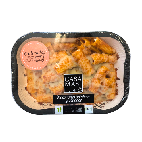 Macarrones Boloñesa Gratinados 290g Casa Mas