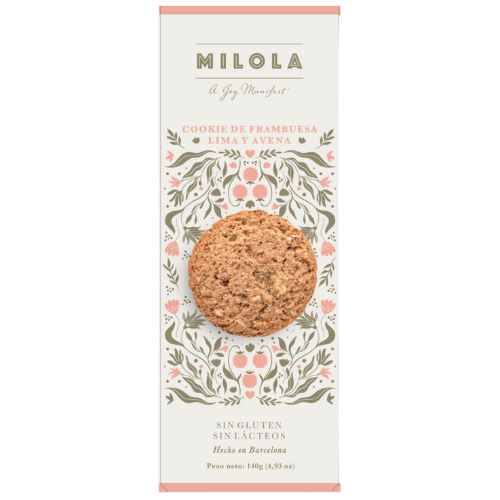 Cookies S/Gluten Frambuesas i Lima 140g Milola