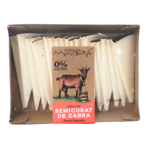 Queso de Cabra Semicurado Garrotxa Porción Loncheada 160g Montbrú