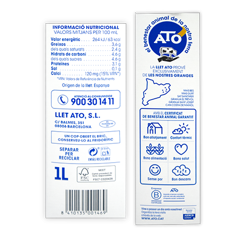 Leche Entera Natura Brick (1 l) Ato 