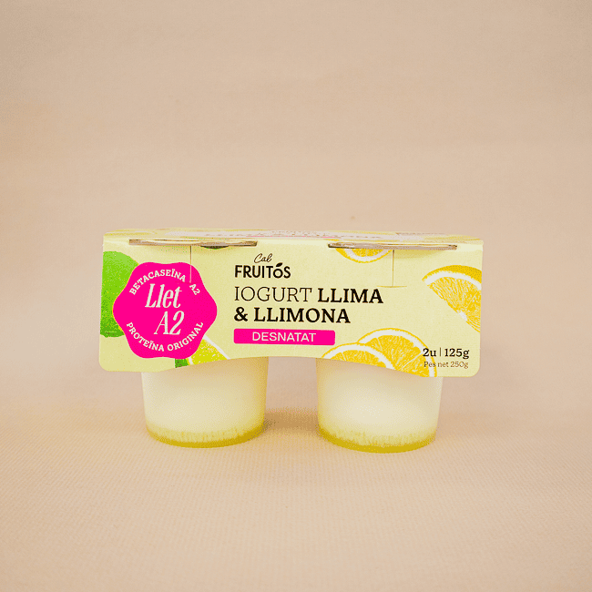 Iogurt Desnatat de Llima i Llimona (2x125 g) Cal Fruitós