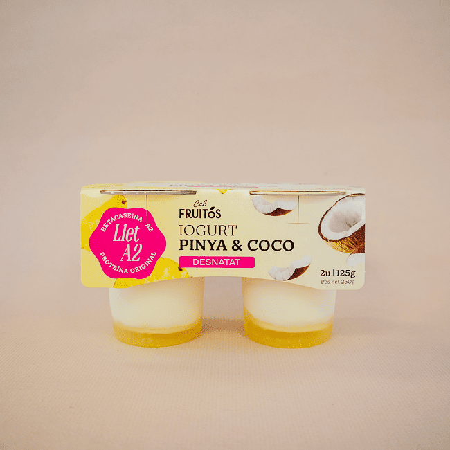 Iogurt Desnatat de Pinya i Coco (2x125 g) Cal Fruitós