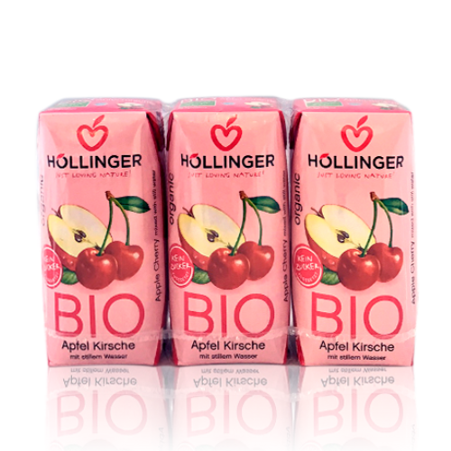 Zumo de Manzana y Cereza Bio (3x200 ml) Hollinger