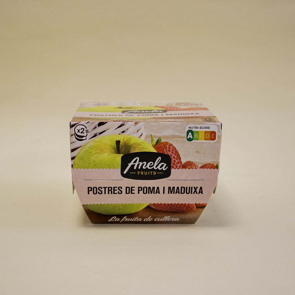Postre Poma Maduixa Anela