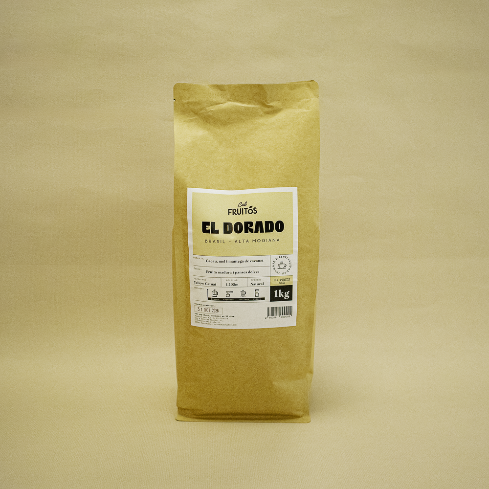 Café de Especialidad en Grano El Dorado 1kg Cal Fruitós