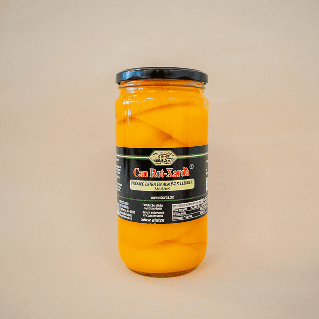 Melocotón Mitades en Almíbar 720ml. Can Rot-Xardà