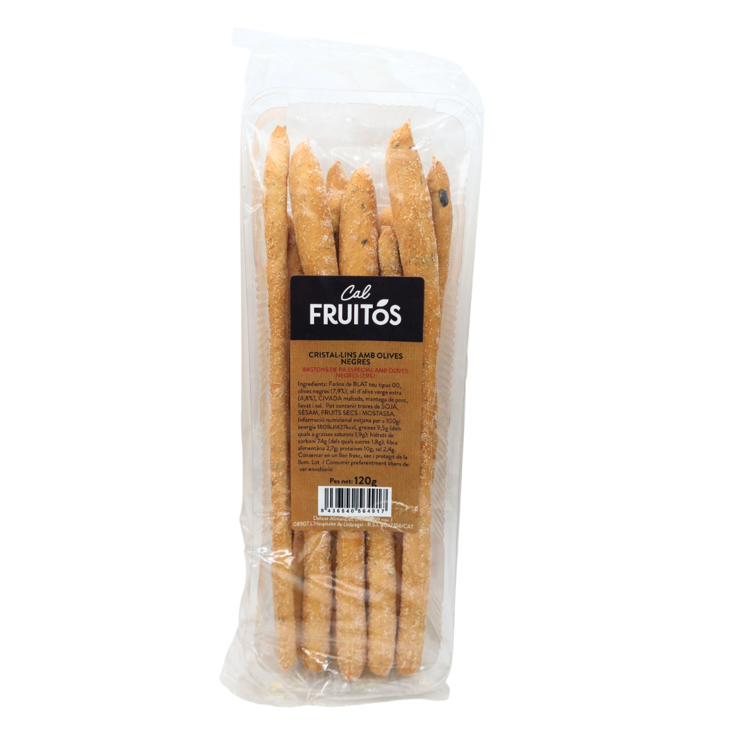 Cristalinos con Olivas Negras 120g Cal Fruitós