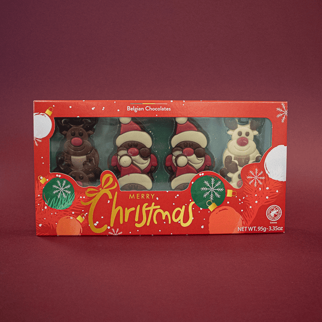 Chocolatinas Papa Noel y Renos Nadal 95g Cal Fruitós