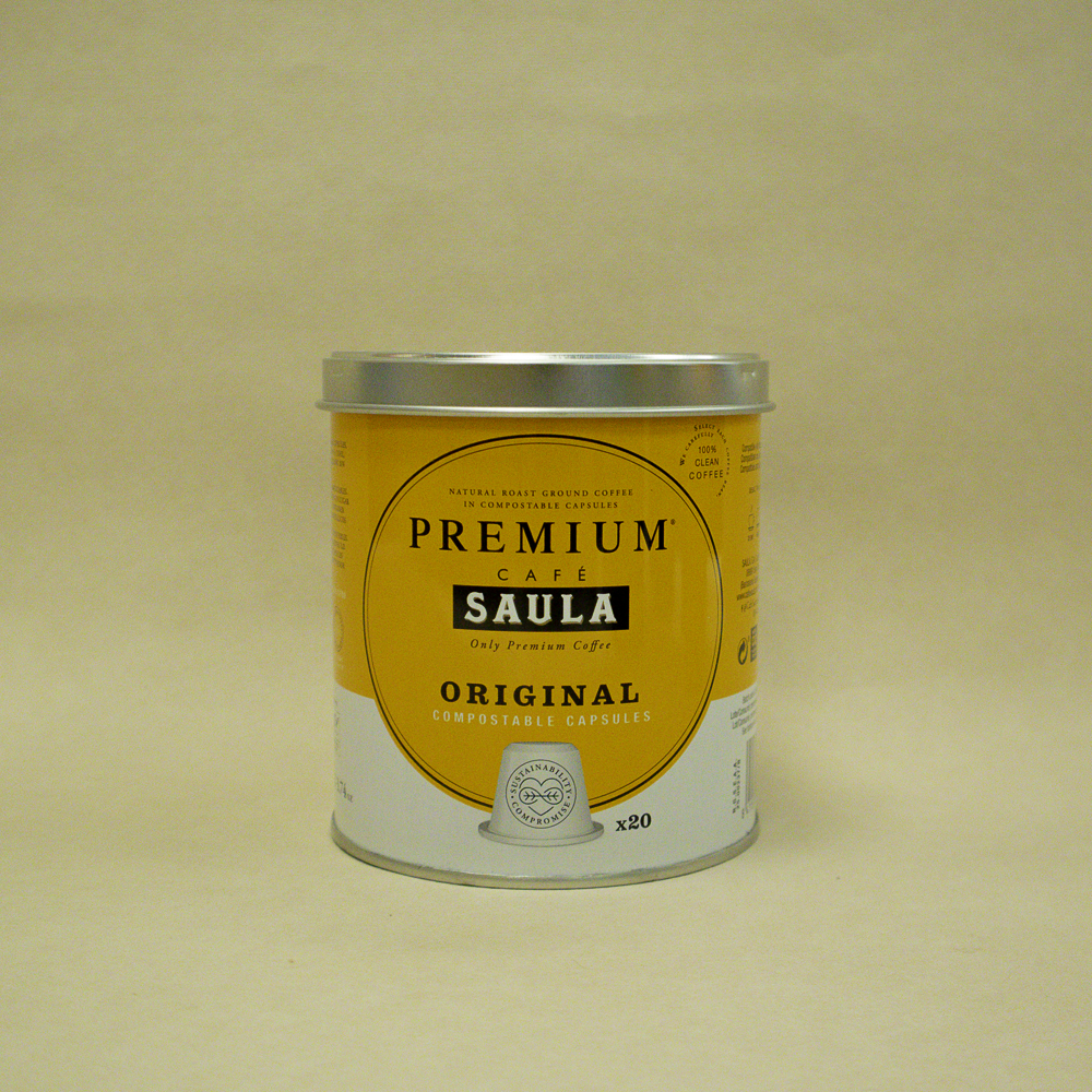 Café Cápsulas Premium Original Lata 20u Saula